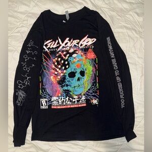 Kill Your God Numb Graphic Long Sleeve Shirt